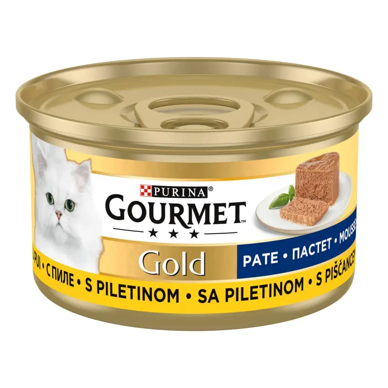 GOURMET Gold Mousse Pate Pui cu Sos 85 g