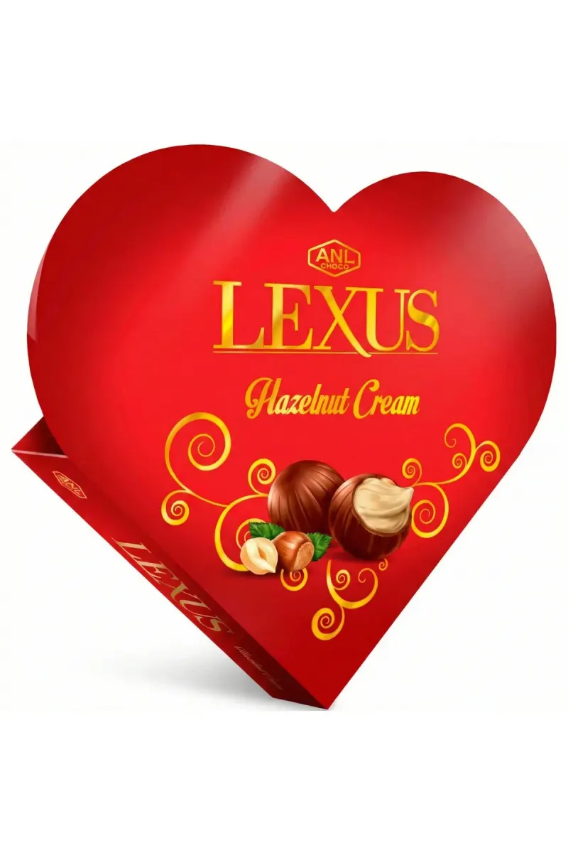 Hazelnut Cream Filled Milk Chocolates 110g - Heart Shaped Gift Box