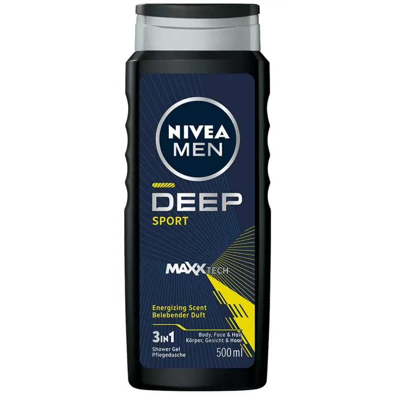 NIVEA Men Deep Clean Sport Gel Dus 500 ml