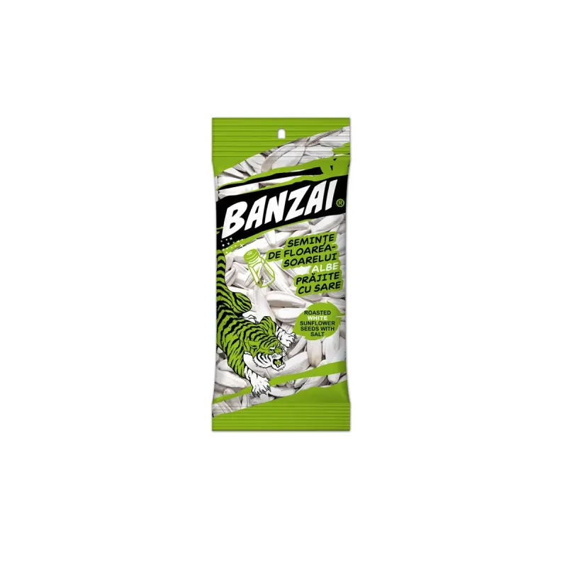 BANZAI Seminte Albe de Floarea Soarelui Prajite 50 g