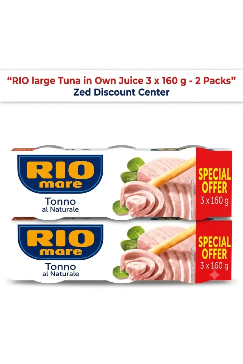 Large Tuna in Own Juice 3 x 160 g - 2 Packs