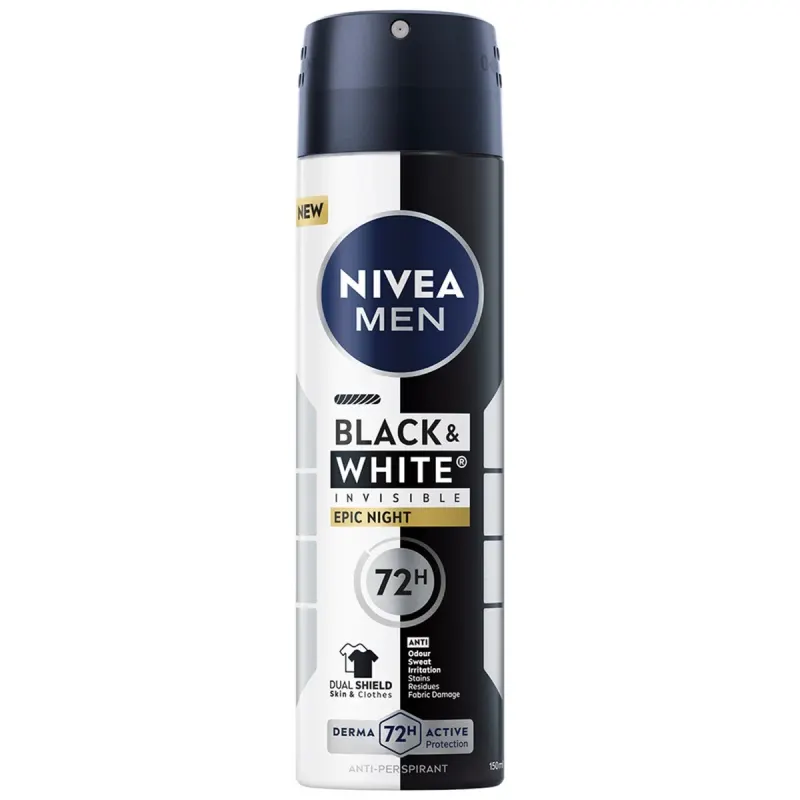 NIVEA Men Black&White Invisible Epic Night Deodorant Spray 150 ml