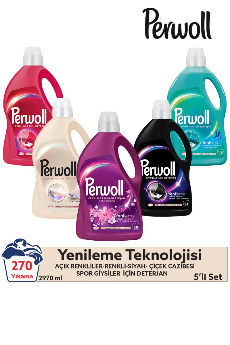 Liquid Detergent Set 4X2,97L + 2,75L Black Color Light Floral 316 Wash