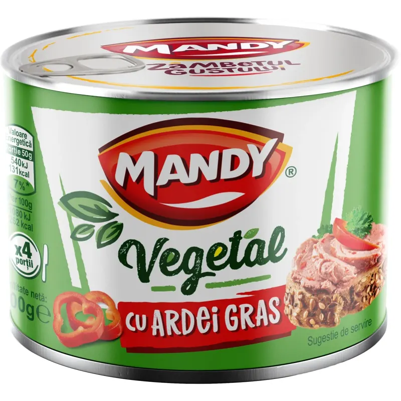 MANDY Pate Vegetal Ardei 6 x 200 g