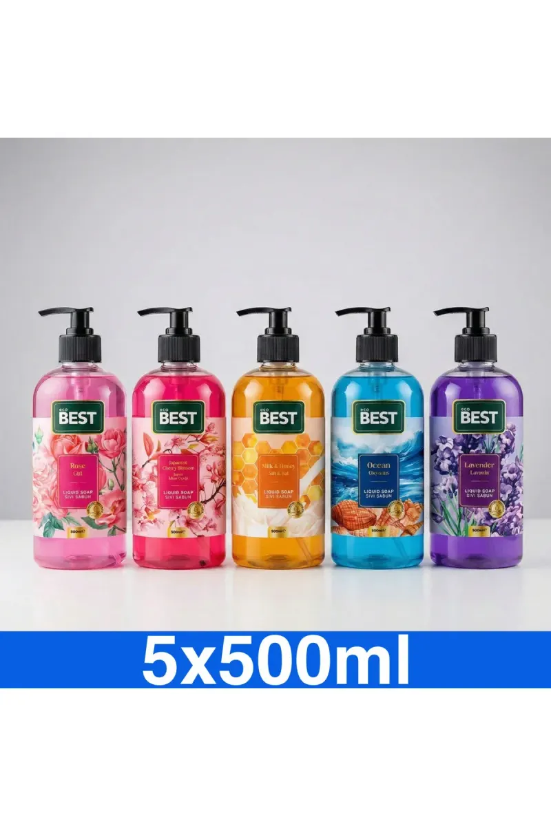 Eco Best Moisturizing Liquid Hand Soap Special Offer Pack - 5 x 500ml