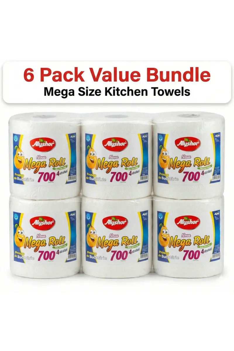 Mega Roll 700 Giant Paper Towels, 6-Pack