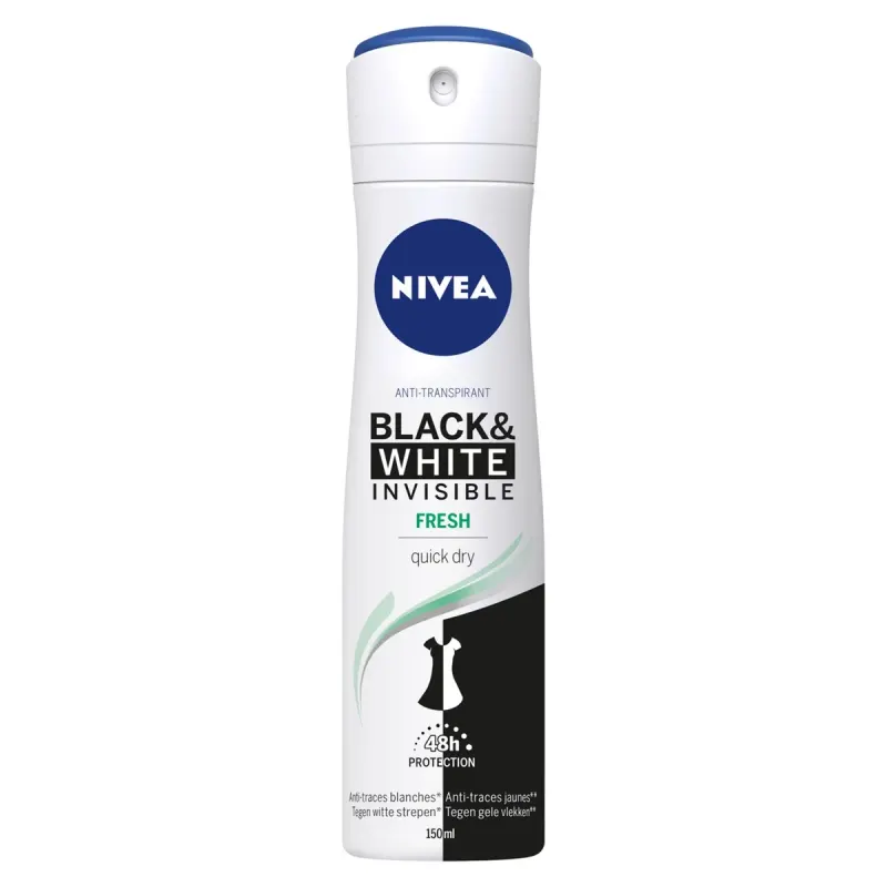 NIVEA Deodorant Spray Women Black & White Invisible Fresh 150 ml