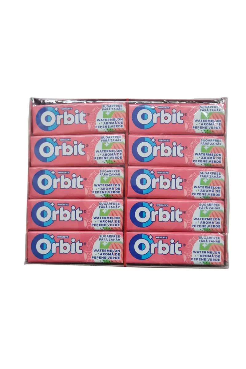 ORBIT WATERMELON - Watermelon Flavored Chewing Gum, 30 packs x 14 gr