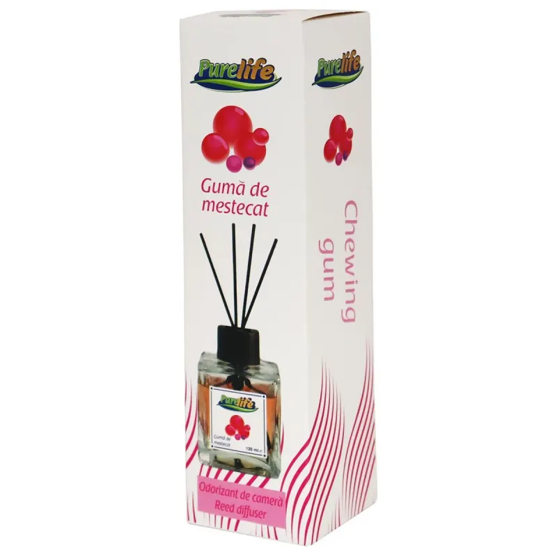 Purelife Odorizant cu Betisoare Guma de Mestecat 120 ml