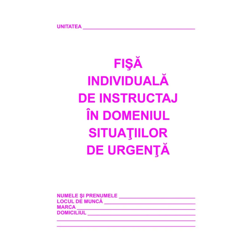 Fisa Individuala PSI 5 bucati