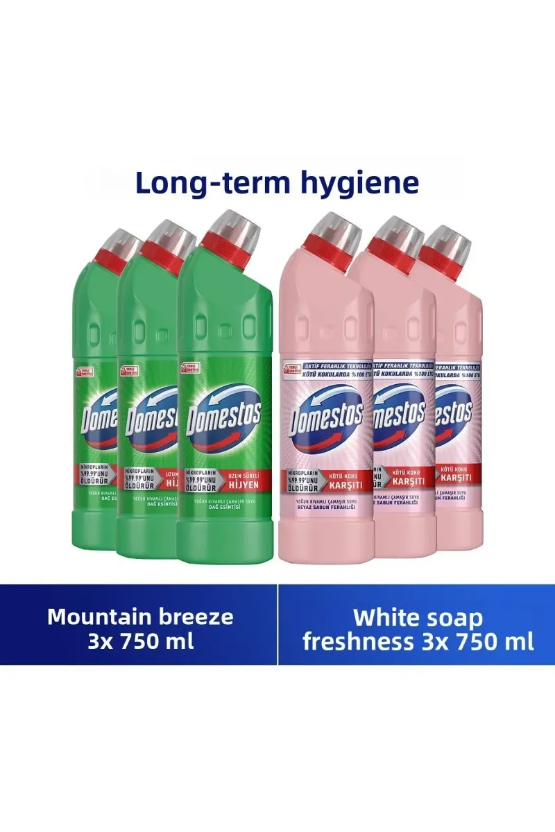 Bleach White Soap Freshness 3x 750 ml + Bleach Mountain Breeze 3x 750 ml