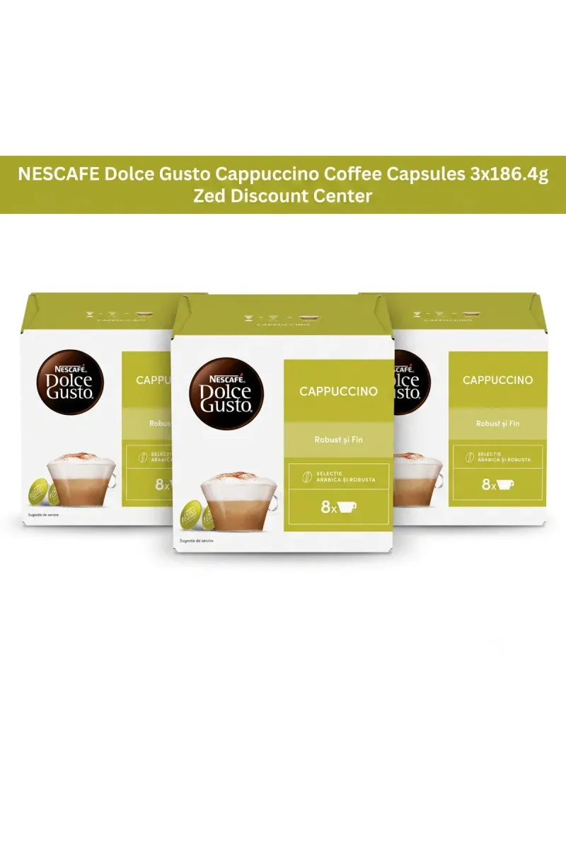 NESCAFE Dolce Gusto Cappuccino Coffee Capsules 3x186.4g