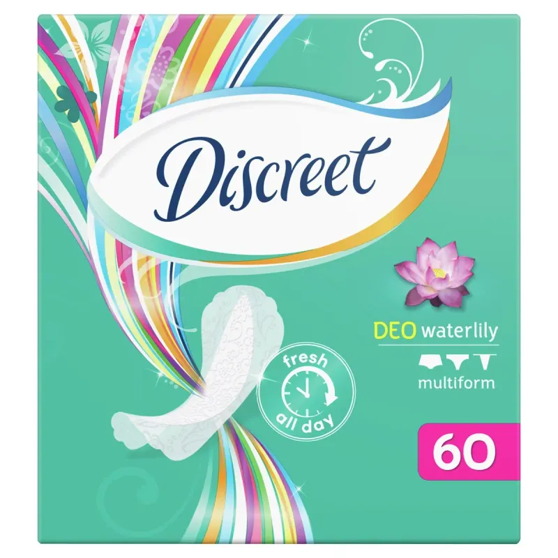 Discreet Deo Waterlily Absorbante Zilnice 60 bucati