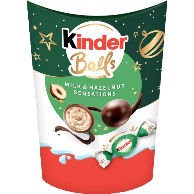 Kinder Balls Sfere Ciocolata cu Lapte si Alune 164 g