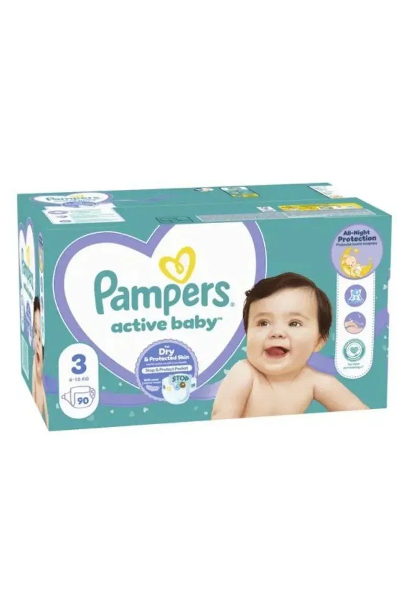 ACTIVE BABY NEW GIANT PACK NR3 4-9/6-10 KG 90BUC