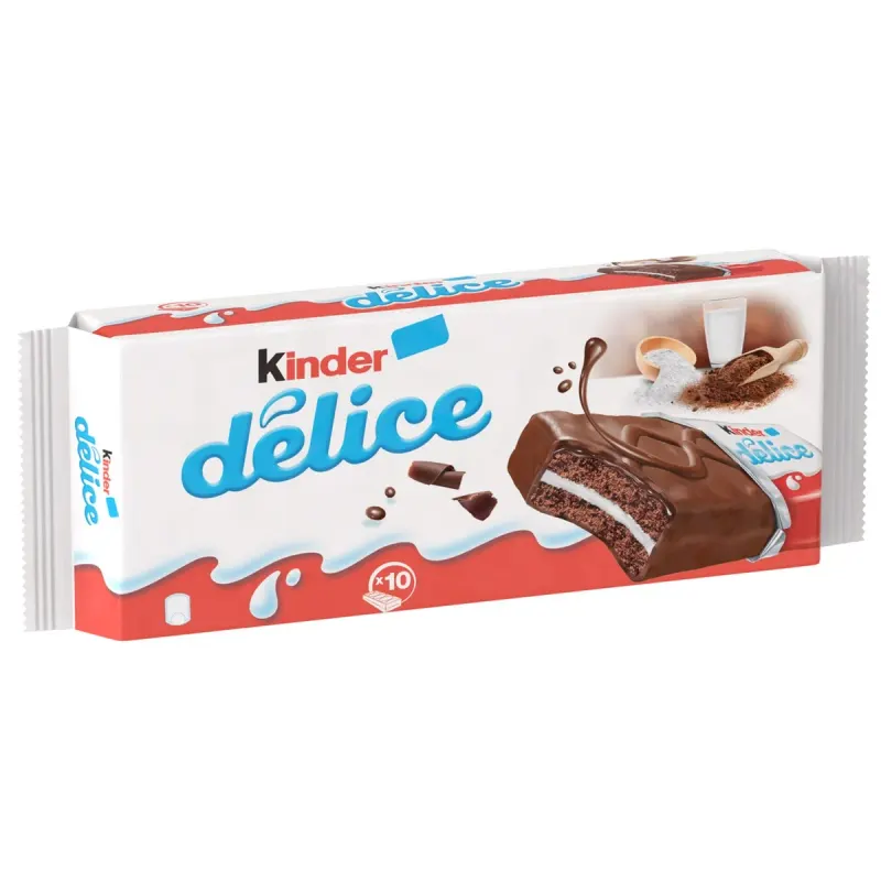 Kinder DELICE Prajitura cu Lapte si Cacao 10 x 39 g