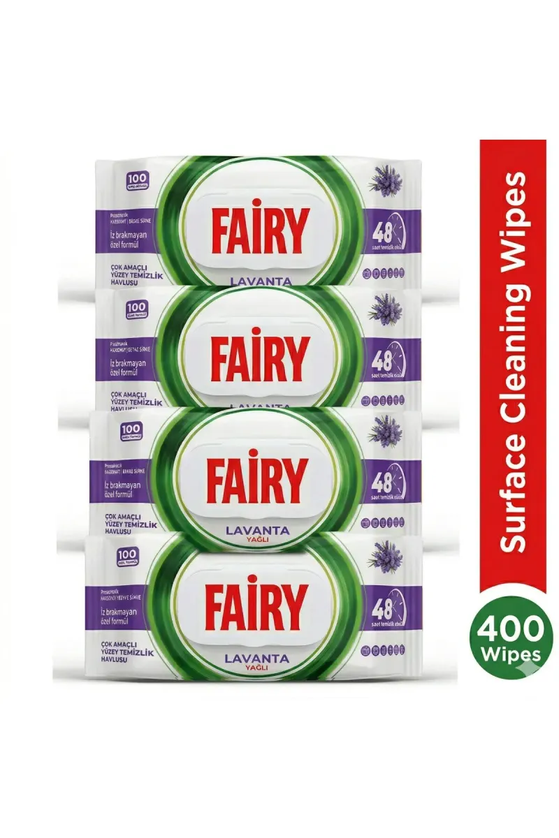Surface Cleaning Wipes, Lavender x4 Pack (Total 400 wipes)