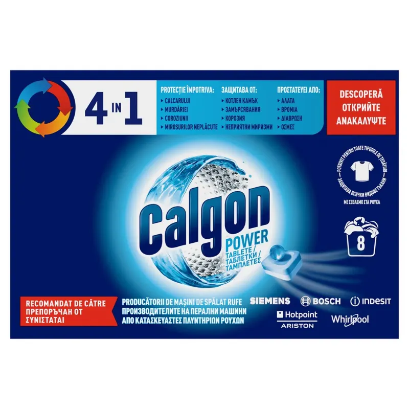 Calgon 8 Tablete Anticalcar 4in1 104 g