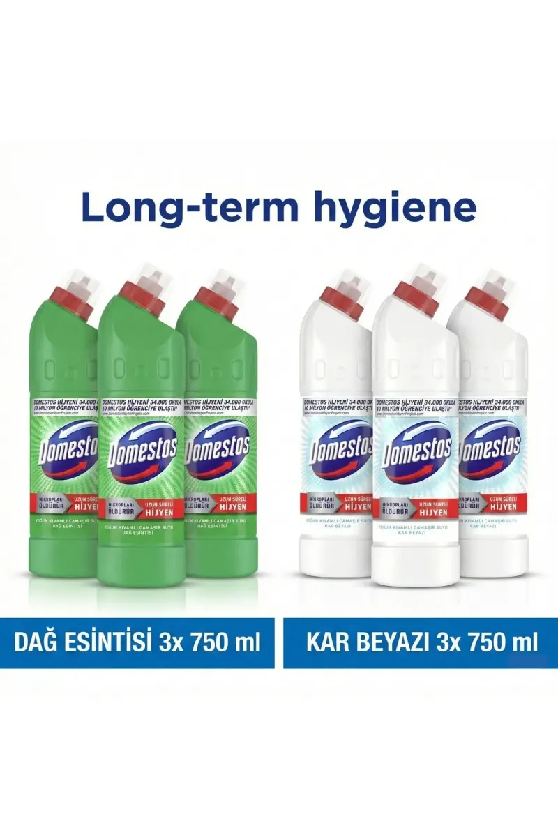 Bleach Mountain Breeze 750 ml X3 + Bleach Snow White Maximum Hygiene 750 ml X3