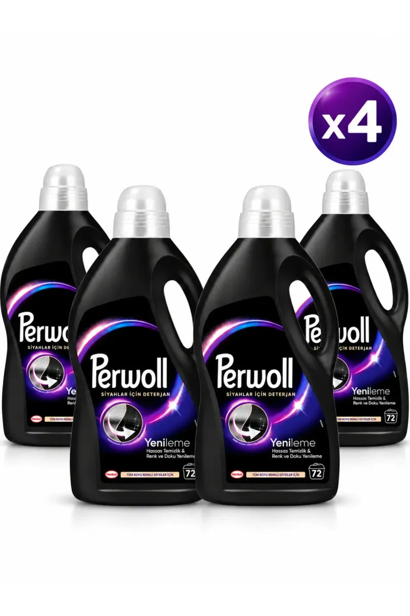 Set x4 Liquid Detergent for Black Laundry, 15.84 L – 288 Washes, Set 4 x 3.96 L,