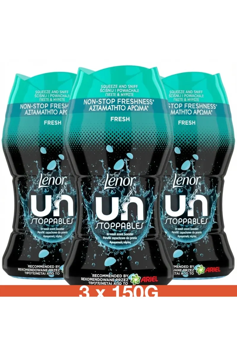Unstoppables Fresh, scented laundry pearls, 3 x 150g