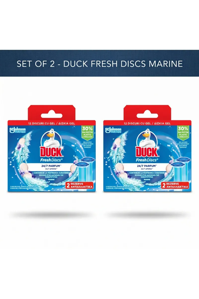 Pack 2 X Fresh Discs Marinade Toilet Air Freshener 2 x 36 ml