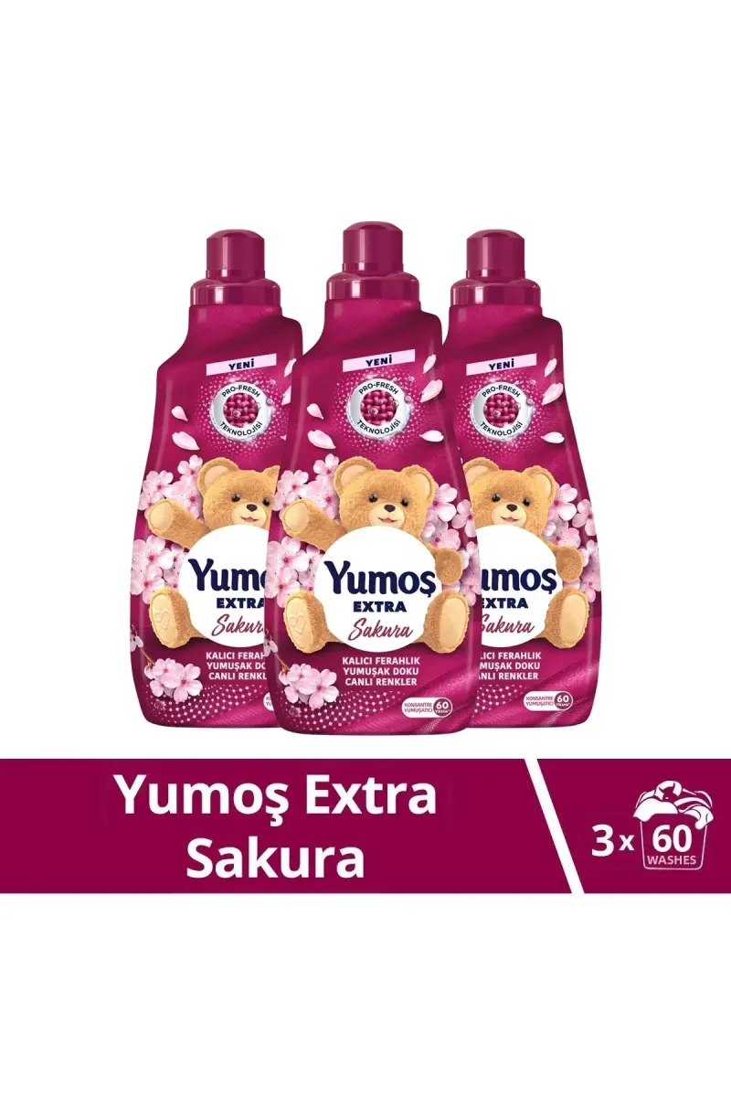 Extra Concentrated Fabric Softener Sakura 1440 ml 60 Washes X3