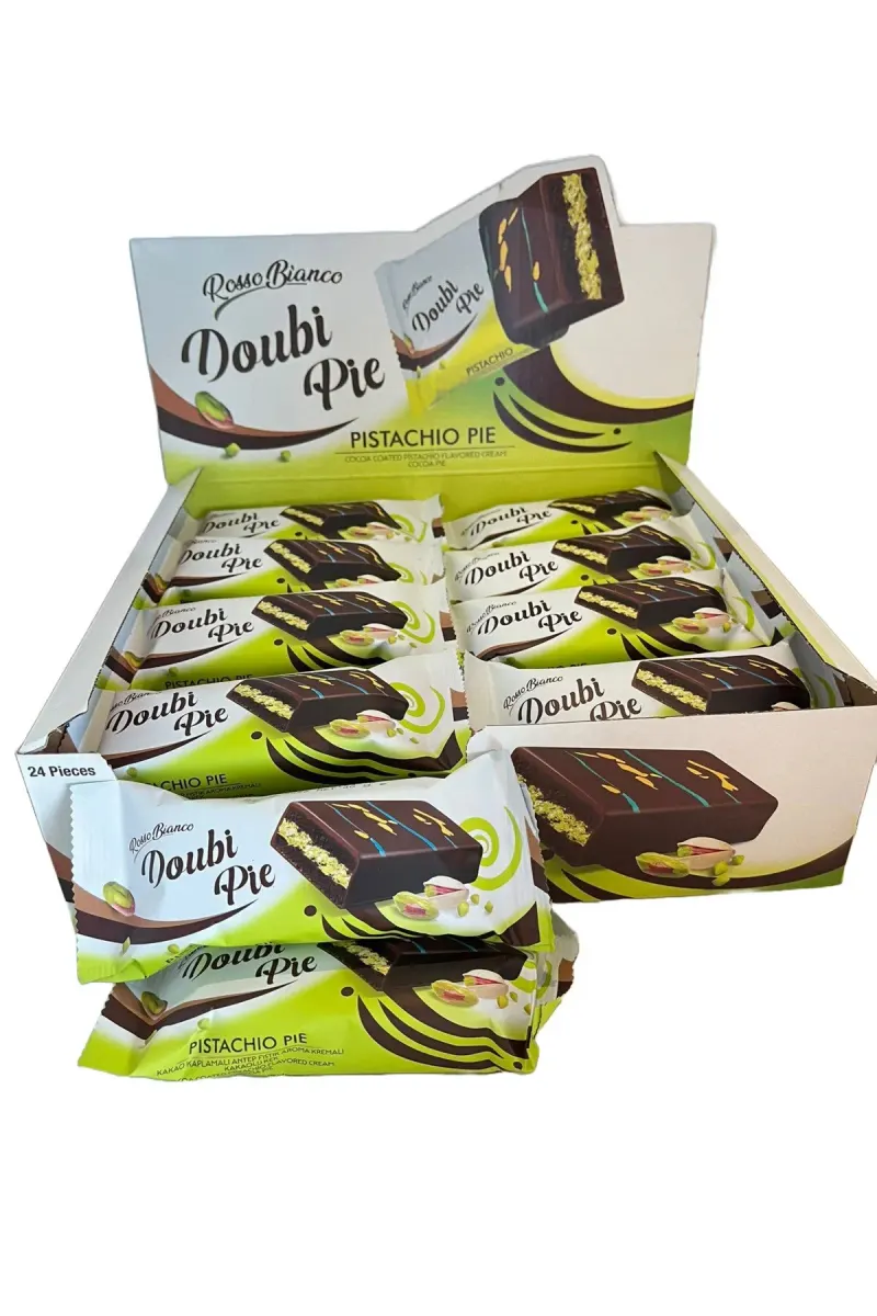 Doubi Pie Cocoa Coated Pistachio Flavored Cream Cake 40 Gr. *24