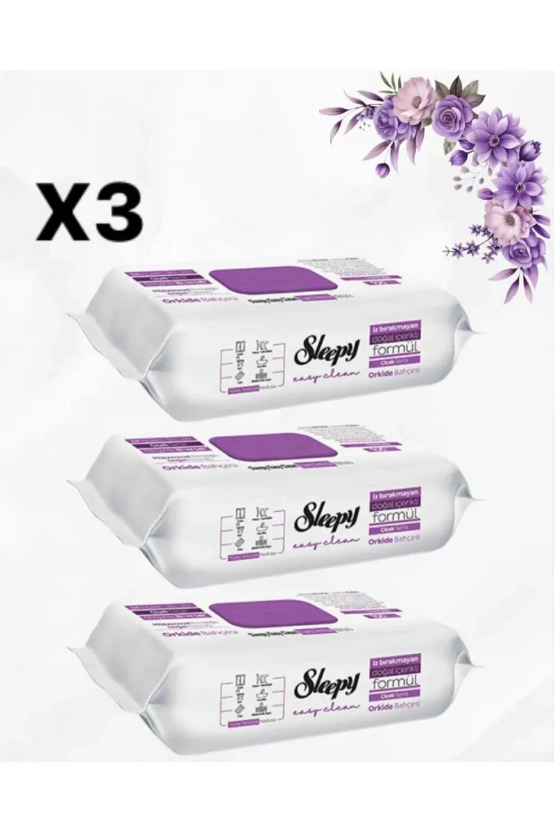 multi-surface wet wipes pack with lavender scent x 3