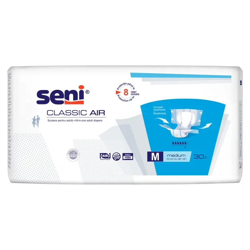 SENI Classic Air Scutece Adulti M 30 bucati