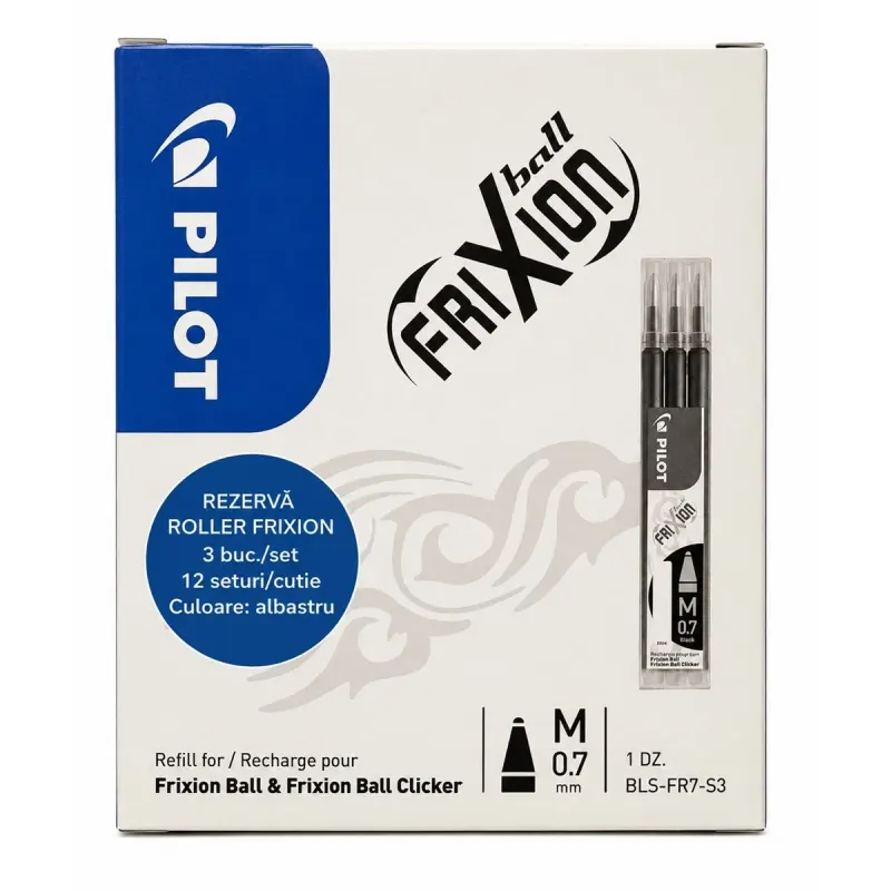 PILOT FRIXION Albastru Rezerva 0,7 mm 36 bucati