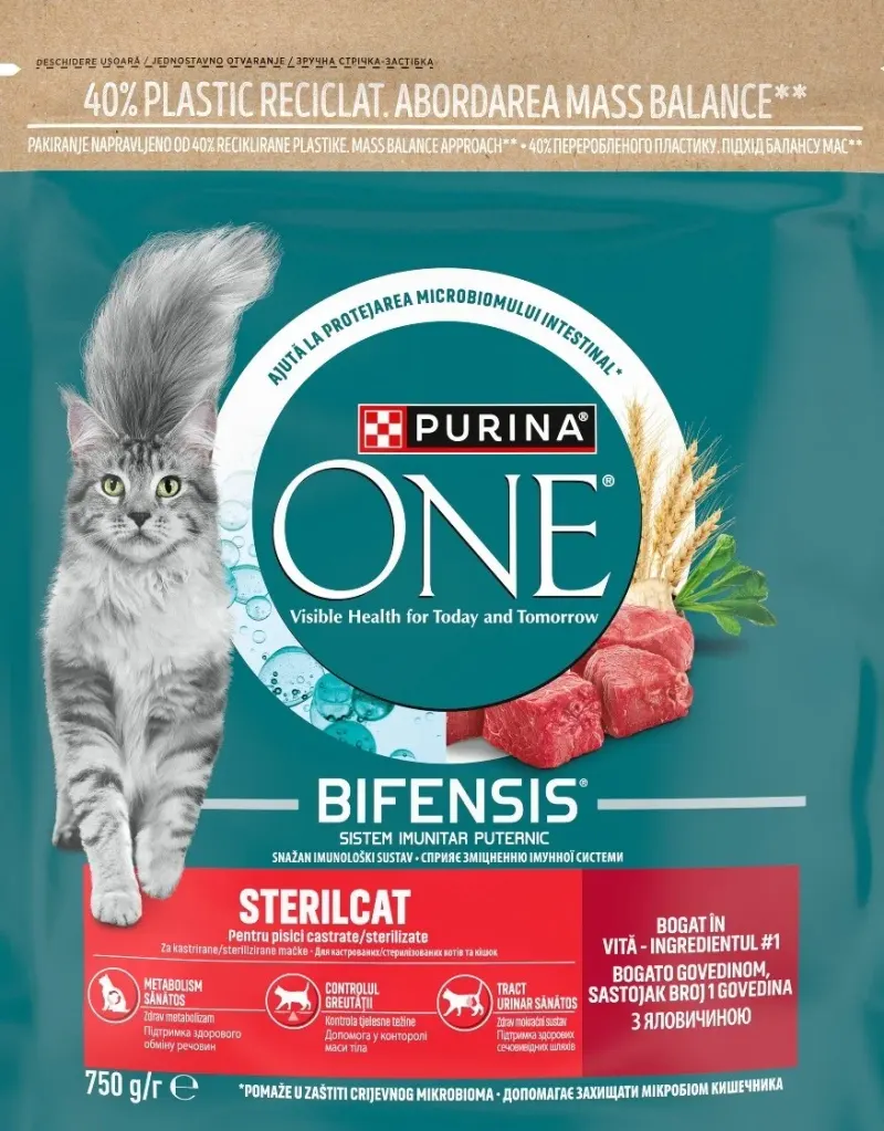 PURINA ONE Sterilcat Hrana Uscata Pisici Vita & Cereale 750 g