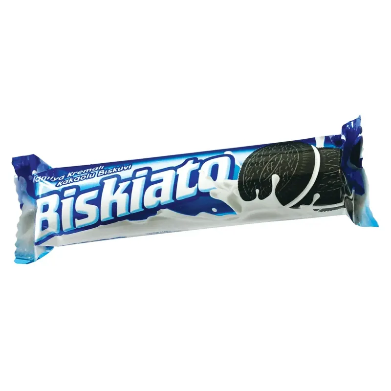 BISKIATO Biscuiti cu Cacao si Crema de Vanilie 24 x 55 g