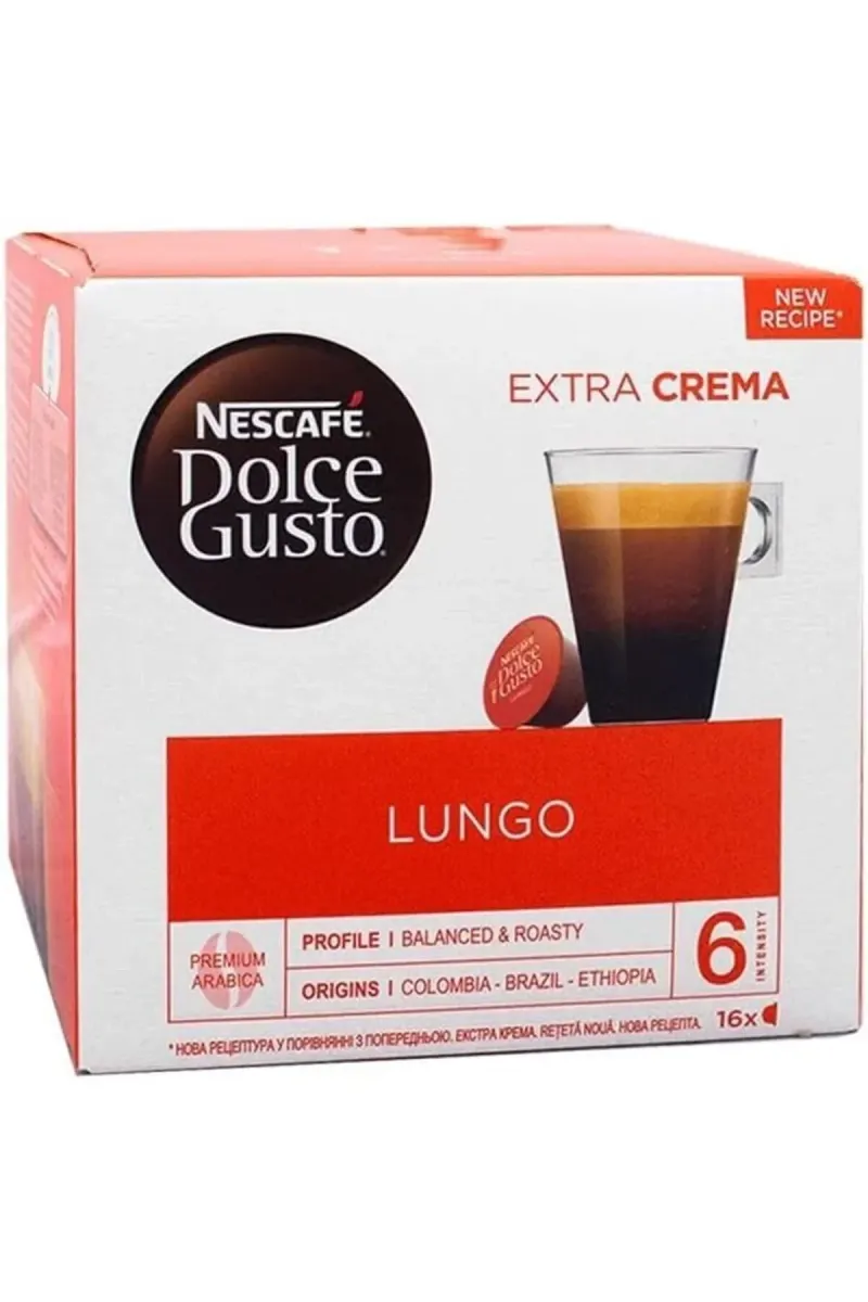 Dolce Gusto Lungo Coffee Capsules 16 X 5.6g (89.6G)