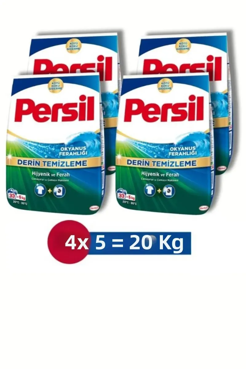 Ocean Freshness Powder Laundry Detergent 33 Washes 5 kg 4-Pack Set