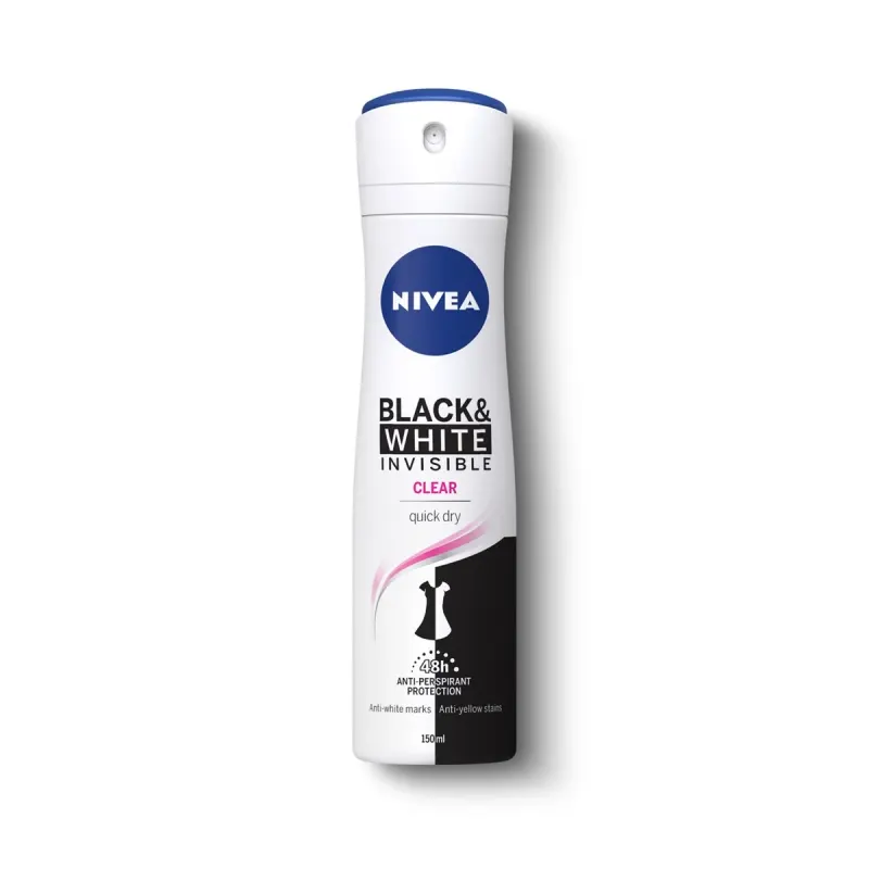 NIVEA Deodorant Spray Women Black & White Invisible Clear 150 ml
