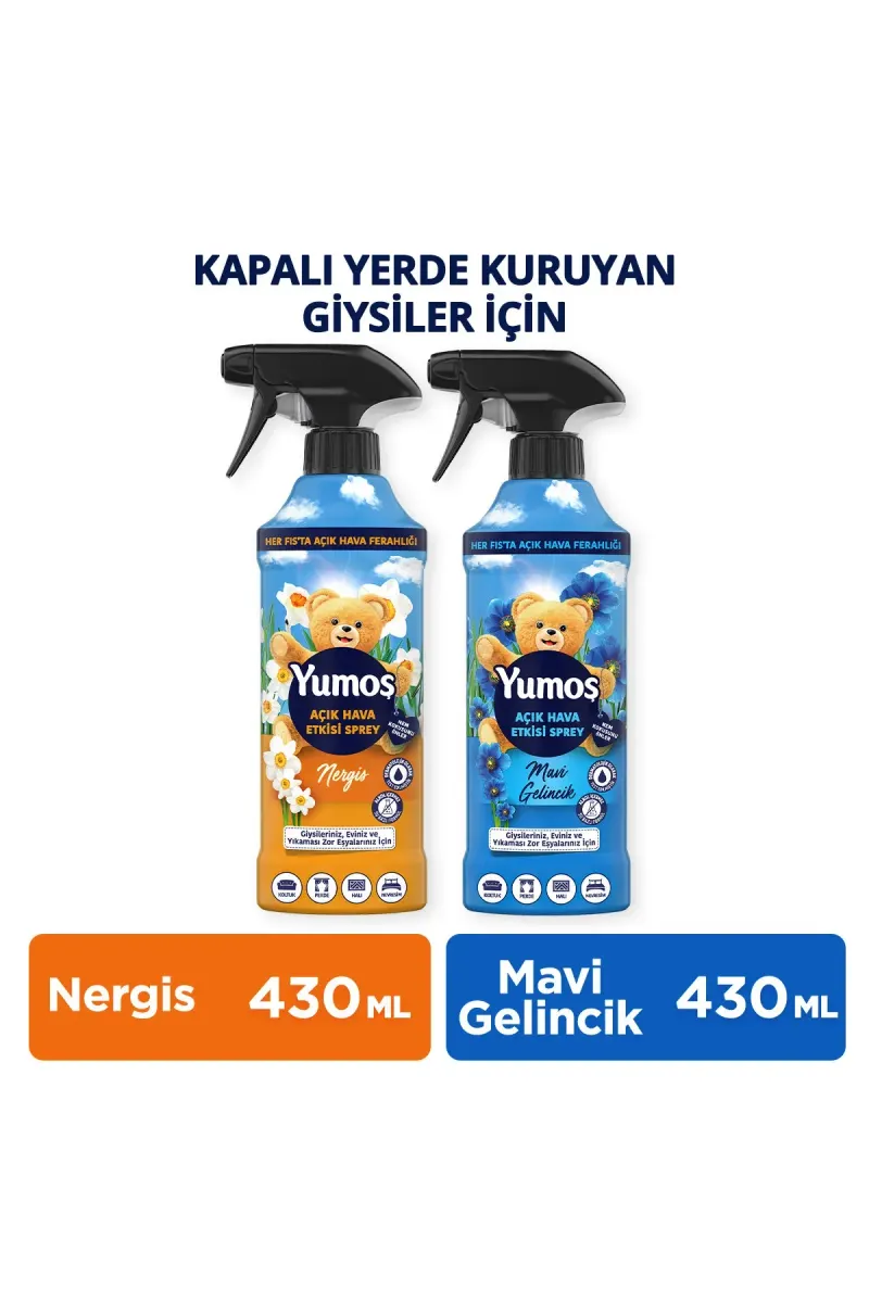 Yumoş Outdoor Effect Spray Blue Poppy 430 ml X1 + Yumoş Outdoor Clothes Spray Narcissus 430 ml X