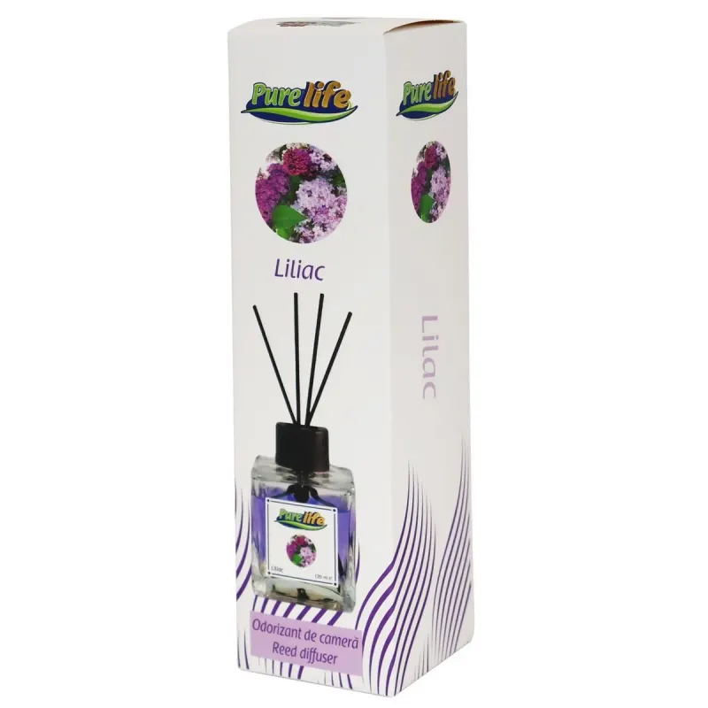 Purelife Odorizant cu Betisoare Liliac 120 ml