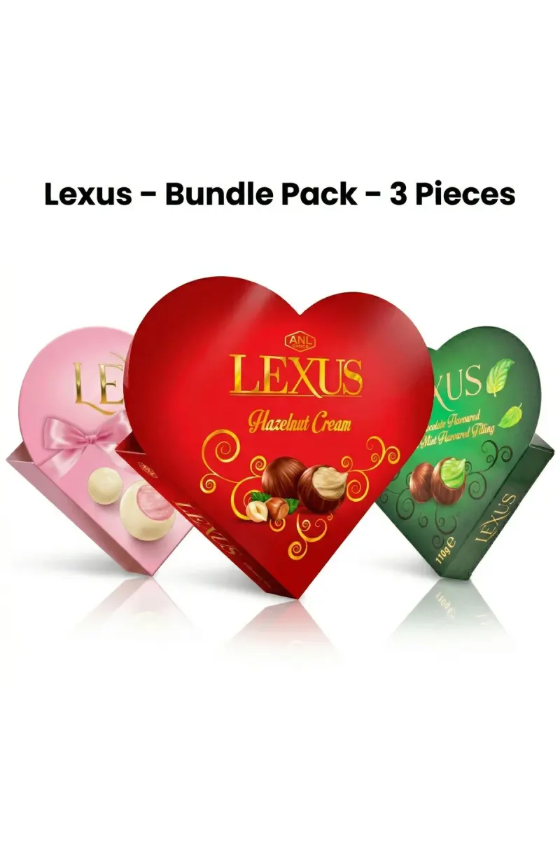 Heart-Shaped Chocolate Gift Bundle: Strawberry, Hazelnut & Mint ( 110g x 3 )