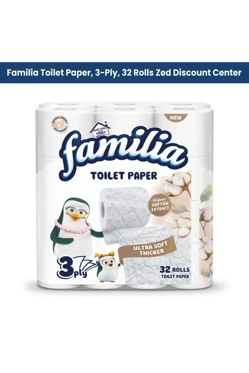 Toilet Paper, 3-Ply, 32 Rolls