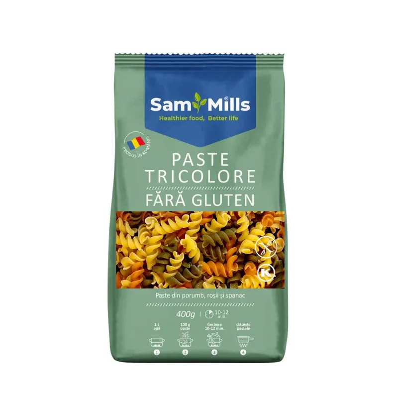 Sam Mills Paste Spirale Tricolore fara Gluten 400 g