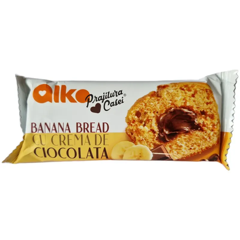 PRAJITURA CASEI Piure Banane si Crema Ciocolata 14 x 55 g