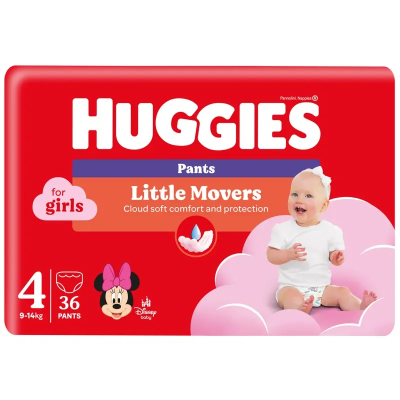 HUGGIES 36 Scutece Chilotel Marimea 4 Fetite 9-14 Kg