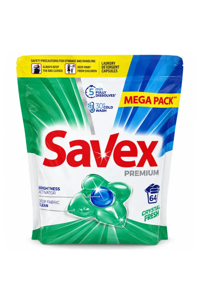 PREMIUM DETERGENT CAPSULE 64Caps EXTRA FRESH