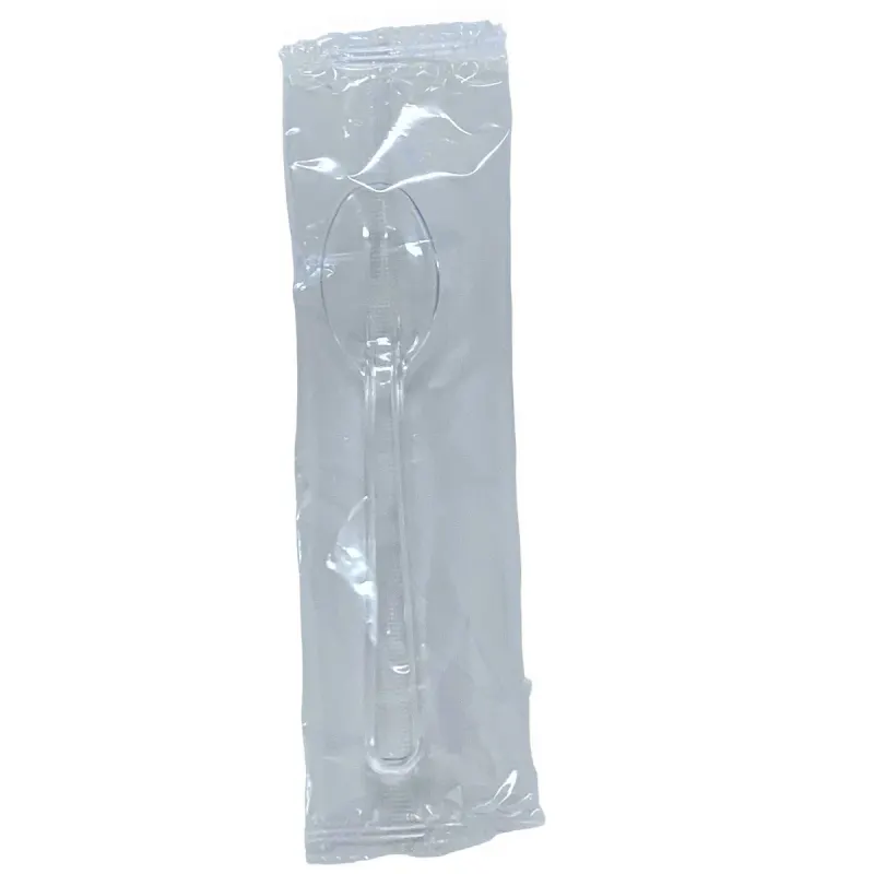 QualityPack 50 Lingurite Reutilizabile PS Transparente Ambalate Individual
