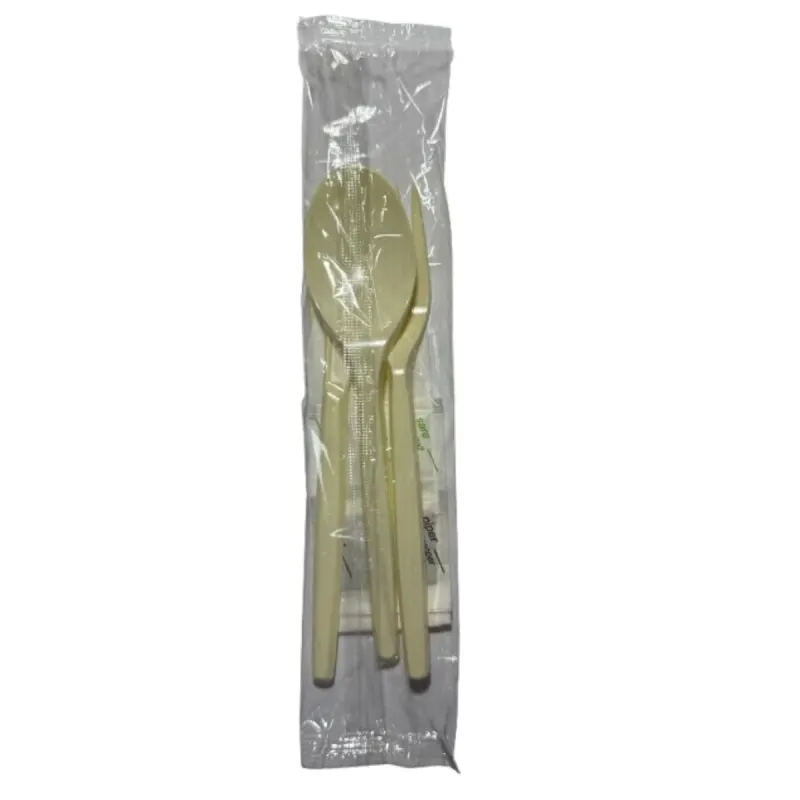 BEST PACKING Furculita + Cutit + Lingura Reutilizabile + Sare + Piper + Servetel