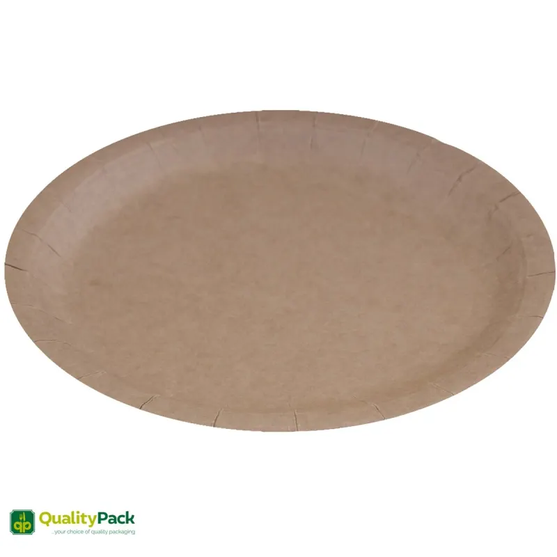 QualityPack Farfurii Carton Rotunde Kraft 26 cm 20 bucati