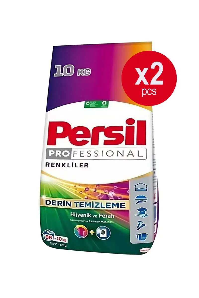 Professional automatic detergent 10 kg, for colored laundry, 66 washes x 2