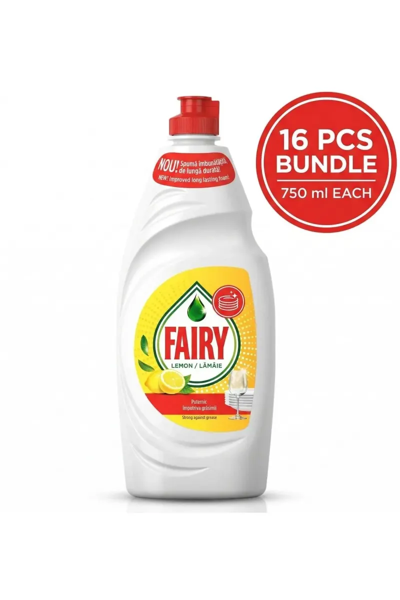 Box 16 Pieces Liquid Dishwashing Detergent 750ml Lemon