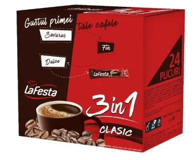 LA FESTA Cafea Instant 3 In 1 Clasic 24 x 15,6 g